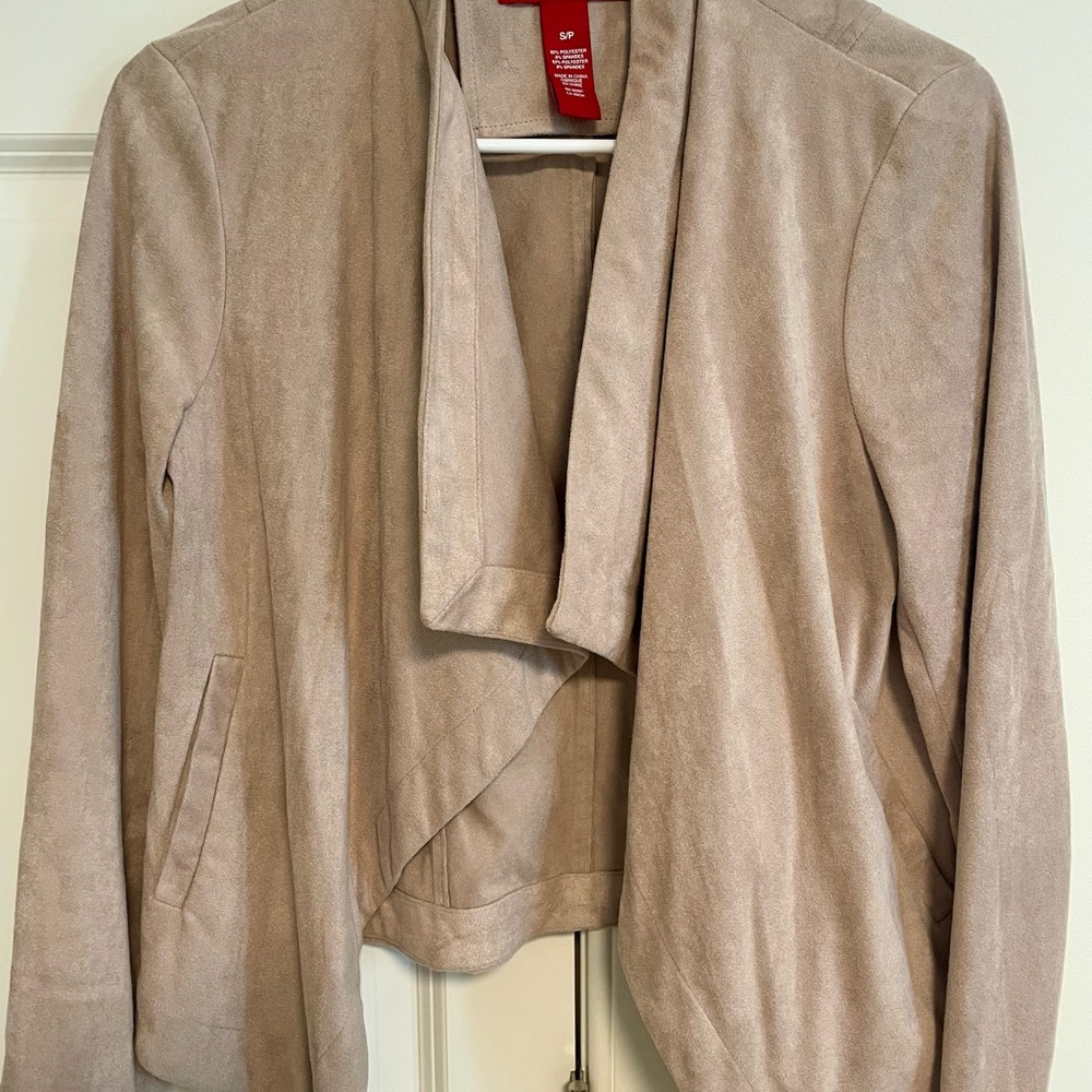 Saks Fifth Avenue Light Tan Women's Open-Front Style Jacket